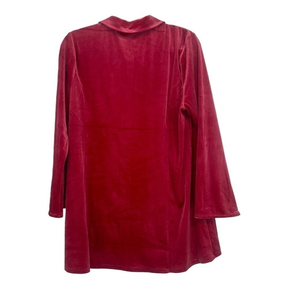 NEW Soft Surroundings Enchanted Velvet Shirt in Sangria Red Size XL - Picture 2 of 7